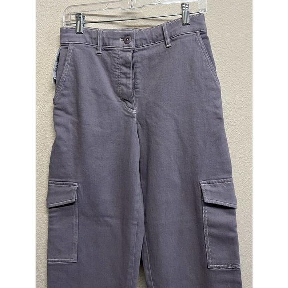 Aritzia Wilfred Free Modern Cargo Pant GD Purple Button Fly Size 4 NEW - Picture 8 of 12